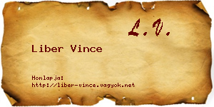 Liber Vince névjegykártya