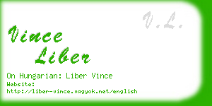 vince liber business card